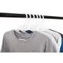 Popular Design Products 50 pc White Plastic Hangers with Built-in Grip Strip Non-Slip Pads - Perfect for Dresses, Blouses and Pants - Work Great for Shirts, Ties, Scarves and Sweaters