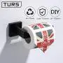 TURS SUS 304 Stainless Steel Toilet Paper Holder Storage Bathroom Paper Towel Dispenser Tissue Roll Hanger Contemporary Square Style Wall Mount