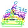 Liplasting 10Pcs/Lot Portable Clothes Hanger Kids Children Toddler Baby Clothes Coat Plastic Hangers Hook Household Random Color
