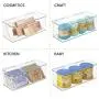 mDesign Stackable Plastic Kitchen Pantry Cabinet/Refrigerator Food Storage Container Bin Boxes with Lid - Organizer for Packets, Snacks, Produce, Pasta - BPA Free - Holds 4.7 Quarts, 4 Pack - Clear mDesign Stackable Plastic Kitchen Pantry Cabinet/Refrigerator Food Storage Container Bin Boxes with Lid - Organizer for Packets, Snacks, Produce, Pasta - BPA Free - Holds 4.7 Quarts, 4 Pack - Clear