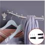 Family Room Accessories Stainless Steel Wall Mount Clothes Hanger Rack Hook Swing Arm Ball Rotary Holder 5pcs