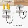 FYRONDY Stainless Steel Screws Mount Ceiling Hooks, coat Hanger (2 INCH , 4 PACK)
