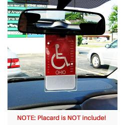 Handicap Parking Placard Holder, Ultra Transparent Disabled Parking Permit Placard Protective Holder Cover with Large Hanger by Tbuymax (Set of 2)