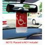 Handicap Parking Placard Holder, Ultra Transparent Disabled Parking Permit Placard Protective Holder Cover with Large Hanger by Tbuymax (Set of 2)