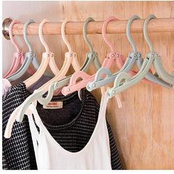 10pcs Random Color Traveling Clothes Hangers Portable Multi-Function Outdoor Plastic Folding Baby Hanger for Clothes Drying in Clothes