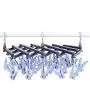 Fdit1 Stylish Pp Laundry Drying Rack Clothes Hanger with 29 Clips for Drying Socks Drying Towels (2#)