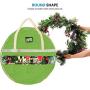 Lazan Wreath Storage Bag Up to 31Inch Christmas Wreath Container Holiday Ornament Storage Boxes with Clear Window and Card Slot - with Gift Decor Ribbons(Green, 31")