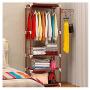 LF North American Walnut Wood Coat Rack, Floor Standing Clothes Hanger Bedroom Leaves Hat Hooks 186cm(H) (Color : Bronze)