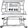 GJH One Garment Rack Commercial Grade Clothes Hanger Rack Collapsible Rolling Double Rail