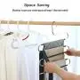 VISV Pants Hangers, Stainless Steel Non Slip S Shape Pants Hangers Trouser Hangers Space Saving Closet Storage for Trousers Jeans Shirt Scarf Tie - 5 Packs VISV Pants Hangers, Stainless Steel Non Slip S Shape Pants Hangers Trouser Hangers Space Saving Closet Storage for Trousers Jeans Shirt Scarf Tie - 5 Packs