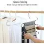 VISV Pants Hangers, Multilayer Pants Hangers Trouser Hangers S Shaped Non Slip Stainless Steel Metal Hangers Space Saving Closet Storage for Trousers Jeans Shirt Scarf Tie - 3 Packs VISV Pants Hangers, Multilayer Pants Hangers Trouser Hangers S Shaped Non Slip Stainless Steel Metal Hangers Space Saving Closet Storage for Trousers Jeans Shirt Scarf Tie - 3 Packs
