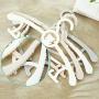 shengyuze Children Clothes Hanger, 5Pcs Extendable Children Kids Clothes Hanger Baby Trousers Drying Holder Rack - Beige