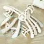 shengyuze Children Clothes Hanger, 5Pcs Extendable Children Kids Clothes Hanger Baby Trousers Drying Holder Rack - Beige