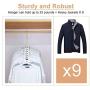 Inluever Clothes Hanger, Multi-Function Plastic Clothes Hangers, Folding Coat Hanger, Nine-Hole Hanger, 4 Packs