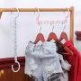 HJYPYJ Magic Hanger,360?? Rotate Magical Hangers,Multifunction PP Hanger,Space-Saving Organizer Hangers, Isometric Design/Pink / 25x11x3.2cm