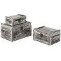 MyGift Set of 3 Rustic Torched Wood Nesting Storage Chests MyGift Set of 3 Rustic Torched Wood Nesting Storage Chests