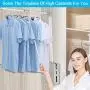 Ejoyous Wardrobe Hanger for Clothes, Pull Down Closet Rod Soft Close Rail Lift Hanging Rail Alumina Closet Storage Organizer for Soft Return Space Saving (Adjustable Width 23.62-33.86inch) Ejoyous Wardrobe Hanger for Clothes, Pull Down Closet Rod Soft Close Rail Lift Hanging Rail Alumina Closet Storage Organizer for Soft Return Space Saving (Adjustable Width 23.62-33.86inch)