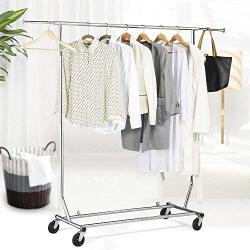 Gotobuy Clothing Garment Rack Clothes Hanger Rolling (Style 3)