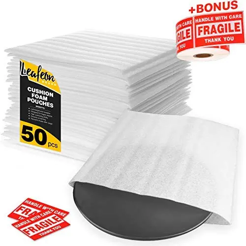 9.5" x 9.5" Foam Wrap Pouches Cushioning for Packing Moving Shipping and Storage Supplies - Foam Pouches is Great Alternative to Air Sheets and Bubble Packing Envelopes - 50 Pack 9.5" x 9.5" Foam Wrap Pouches Cushioning for Packing Moving Shipping and Storage Supplies - Foam Pouches is Great Alternative to Air Sheets and Bubble Packing Envelopes - 50 Pack