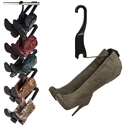 Boot Butler Boot Storage Rack As Seen On Rachael Ray ? Clean Up Your Closet Floor with Hanging Boot Storage ? Easy to Assemble & Built to Last ? 5-Pair Hanger Organizer & Shaper/Tree