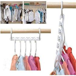 10pcs Magic Hanger 3D Space Saving Space Hanger Rack Multifunction Folding Clothes Rack Hanger Hook Storage Holders & Racks