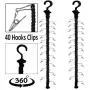 2 pack, Multi-Purpose Magic Hangers Space Saving Clothes Hangers Organizer Smart Closet Space Saver with 40 Sturdy stainless steel Clips for Your Toys, Hats, Cap, Scarves, Gloves, Towel, Jewelry, etc. 2 pack, Multi-Purpose Magic Hangers Space Saving Clothes Hangers Organizer Smart Closet Space Saver with 40 Sturdy stainless steel Clips for Your Toys, Hats, Cap, Scarves, Gloves, Towel, Jewelry, etc.