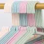 SAASNY Plastic Hangers Standard Hangers,[20 Pack] Coat Hangers ? Premium S-Shaped Pp Plastic Clothes Hangers,Non Slip,Slim and Space Saving,Green for Drying and Storage