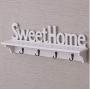 Sweet Home Key Hook Home Decoration Hanger Plastic Wood Wall Mounted Hanger Shelf/Coat Hat Clothes Rack 3pcs