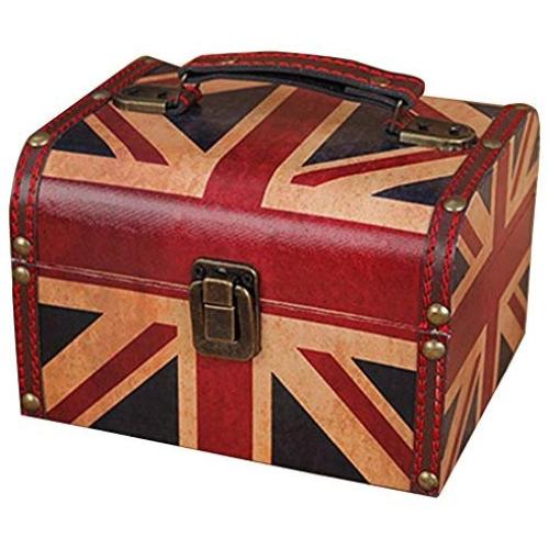 A.B Crew Wooden Jewelry Keepsake Gift Storage Boxes with Union Jack Or Butterfly Design(Union Jack)