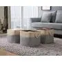 DECOMOMO Foldable Storage Bin [3-Pack] Collapsible Sturdy Cationic Fabric Storage Basket Cube W/Handles for Organizing Shelf Nursery Home Closet (Grey and Beige, Cube - 13 x 13 x 13)