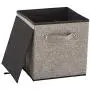 EZOWare 4 Pack Fabric Foldable Cubes Bin Organizer Container with Handles (10.5 x 10.5 x 11 inch) for Drawer, Nursery, Closet, Office, Home - Gray EZOWare 4 Pack Fabric Foldable Cubes Bin Organizer Container with Handles (10.5 x 10.5 x 11 inch) for Drawer, Nursery, Closet, Office, Home - Gray