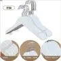 Owl Decoration Wood Hangers - 10pcs/lot Wood Hanger Baby White Hangers Rack Non-Slip Children Clothes Hanger (50cm Can Logo)