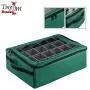 Tiny Tim Totes 83-DT5575 Premium | 48 Christmas Ornament Organizer Storage Boxes | Green, Case