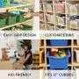 ECR4Kids Scoop-Front Storage Bins, Easy-to-Grip Design Storage Cubbies, Kid Friendly and Built to Last, Pairs with ECR4Kids Storage Units, 10-Pack, Chocolate