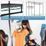 Hanging Closet Organizer and Storage Heavy Duty Clothes Rack Sturdy 3 Rod Garment Rack Large with Wire Shelving Height Adjustable Commercial Grade Metal Clothes Stand Rack for Bedroom Cloakroom,Black Hanging Closet Organizer and Storage Heavy Duty Clothes Rack Sturdy 3 Rod Garment Rack Large with Wire Shelving Height Adjustable Commercial Grade Metal Clothes Stand Rack for Bedroom Cloakroom,Black