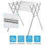 HOUSE DAY Drying Rack Towel Rack Stainless Steel Foldable Towel Clothes Drying Rack Folding Drying Rack Laundry Drying Rack
