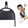 Dirza Utility Hooks Wall Mount Tool Holder U-Hooks for Home Garage Storage Organizer Garden Tools Shovels Rake Stroller Ladder Black 5 Pack