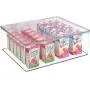 mDesign Plastic Stackable Kitchen Pantry Cabinet/Refrigerator Food Storage Container Bin Boxes with Lid - Organizer for Packets, Snacks, Produce, Pasta - BPA Free, 2 Pack - Clear mDesign Plastic Stackable Kitchen Pantry Cabinet/Refrigerator Food Storage Container Bin Boxes with Lid - Organizer for Packets, Snacks, Produce, Pasta - BPA Free, 2 Pack - Clear