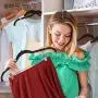 HOUSE DAY Velvet Skirt Hangers - Pack of 24 - Velvet Hangers with Clips Ultra Thin Non Slip Velvet Pants Hangers Space Saving Clothes Hanger (Black) HOUSE DAY Velvet Skirt Hangers - Pack of 24 - Velvet Hangers with Clips Ultra Thin Non Slip Velvet Pants Hangers Space Saving Clothes Hanger (Black)