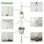 Macrame Double Plant Hanger Indoor Outdoor Hanging Planter Pot holder Cotton Rope 4 Legs 62 Inch(2 Pack) Macrame Double Plant Hanger Indoor Outdoor Hanging Planter Pot holder Cotton Rope 4 Legs 62 Inch(2 Pack)