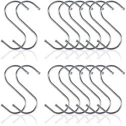 S Shaped Hooks, Metown, Heavy Duty Stainless Steel S Hooks, Hangers Hanging Hooks for Hanging Pots and Pans,Towels,Clothes,Plants in Home Kitchen Bathroom Bedroom Garden Work Shop (3.54in, 16)