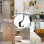uxcell Robe Hooks Metal Wall Mounted Coat Hat Towel Hooks Clothes Hanger Holder w Screws, Black