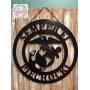Personalized Last Name Door Hanger 24 inch ACM Metal Monogram Door Hanger Metal Last Name Sign Established Family Sign Initial Door Wreath Personalized Last Name Wall Decor Metal Decor QUICK SHIPPING