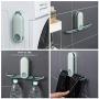 KWANITHINK Hanger Storage Organizer, Clothes Hanger Holder Rack Wall Mounted Adhesive Space Saver for Wardrobe & Laundry (Green+Blue)