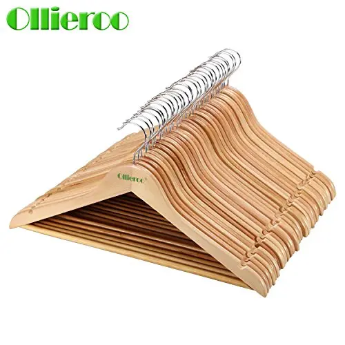 Ollieroo 30 Solid Wooden Wood Hangers Walnut Wood Clothes Coat Suit Dress Pant Ollieroo 30 Solid Wooden Wood Hangers Walnut Wood Clothes Coat Suit Dress Pant