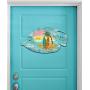 G.DeBrekht Fish Scenic Coastal Surfboards Palm Tree Sunset Wooden Door hanger / wall decor #8198527H