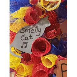 FRIENDS TV SHOW -PIVOT, SMELLY CAT, LOBSTER - DECO MESH WREATH - FREE SHIPPING - WREATH HANGER INCLUDED