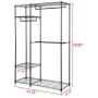 Home Closet Organizers 48&quotx18&quotx71" Closet Organizer Garment Rack Portable Clothes Hanger Shelf