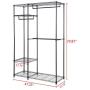 48&quotx18&quotx71" Closet Organizer Garment Rack Portable Clothes Hanger Home Shelf