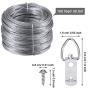 Jovitec Picture Hanging Kit 20 Pieces D-Ring Picture Hangers 2 Hole with 40 Pieces Screws, 100 Feet Picture Hanging Wire, Supports up to 30 lbs Jovitec Picture Hanging Kit 20 Pieces D-Ring Picture Hangers 2 Hole with 40 Pieces Screws, 100 Feet Picture Hanging Wire, Supports up to 30 lbs